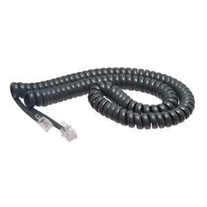 LYNN Electronics Telephone Handset Cord, 12 FT, Flat Black