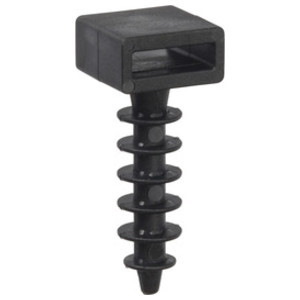 Nsi Industries Cable Tie, Masonry Push Mount, Black Nylon 6.6, Pa