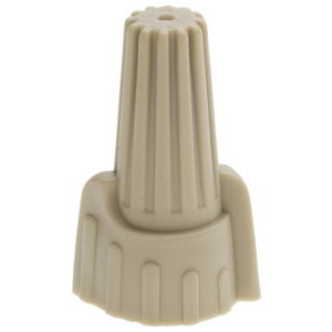 Nsi Industries Wire Nut Connector, Thermoplastic, Tan, 600V, 22 T