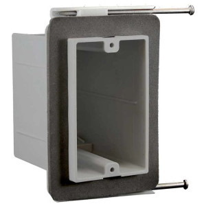 Cantex Junction Box, PVC, Grey, 1-Gang, Rectangle, Ceilin