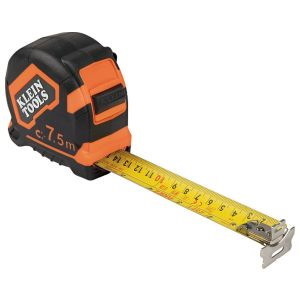 Klein Tools Tape Measure, 7.5-Meter Magnetic Double-Hook