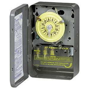 Intermatic T100 Series Mechanical Time Switch,Metal, DPST