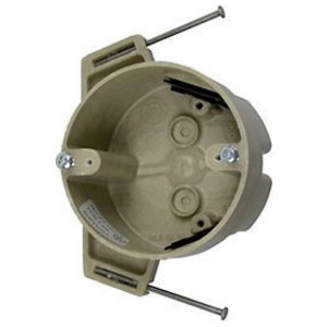 Allied Moulded Products Ceiling Electrical Box, Thermoset-Fiberglass, Roun