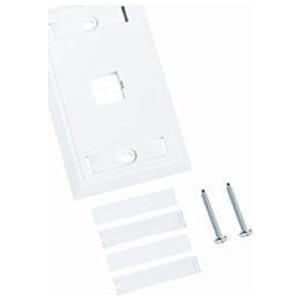 Commscope One Port L-Type Flush Mount Faceplate, White