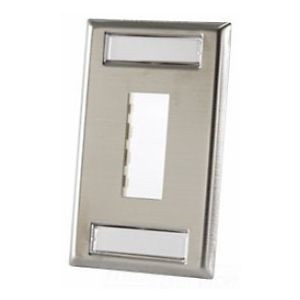 Ortronics TracJack174 Faceplate, Stainless Steel, Flush Mount