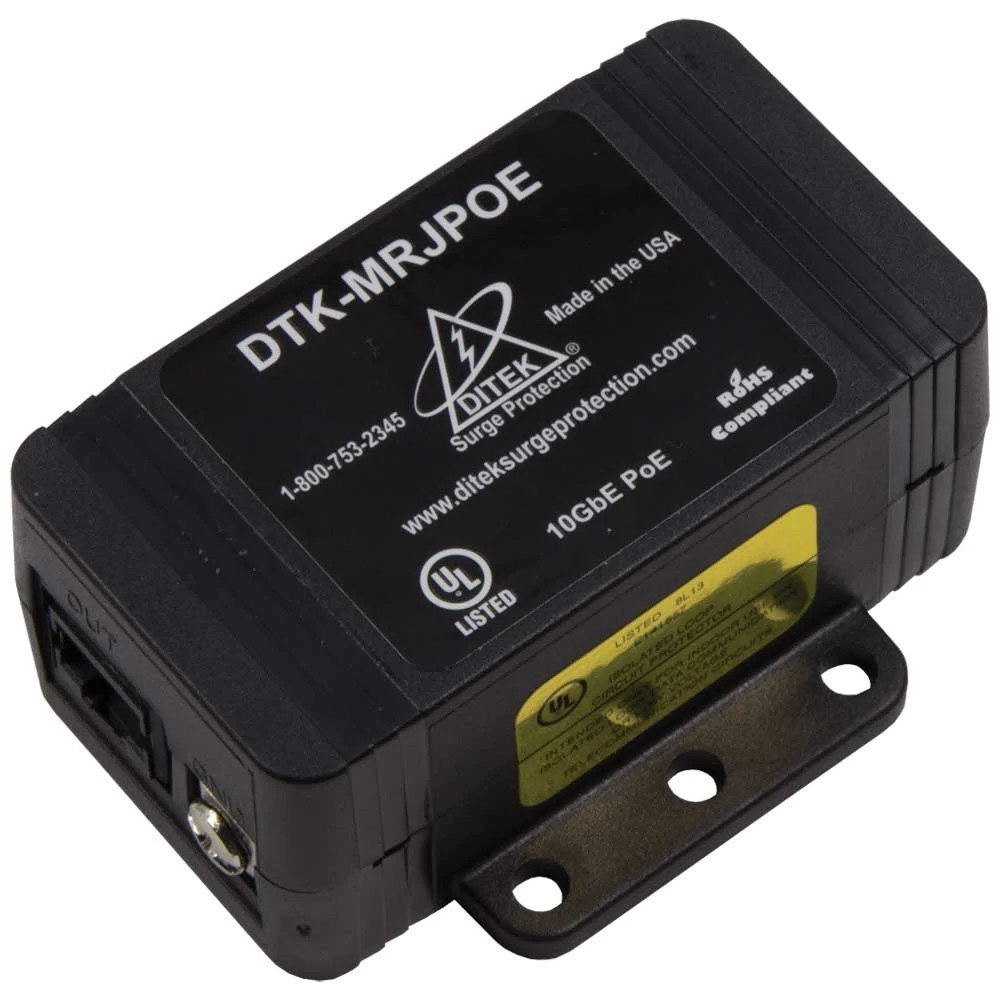 Ditek Power Over Ethernet Power-Data Surge Protection, 100 base-T