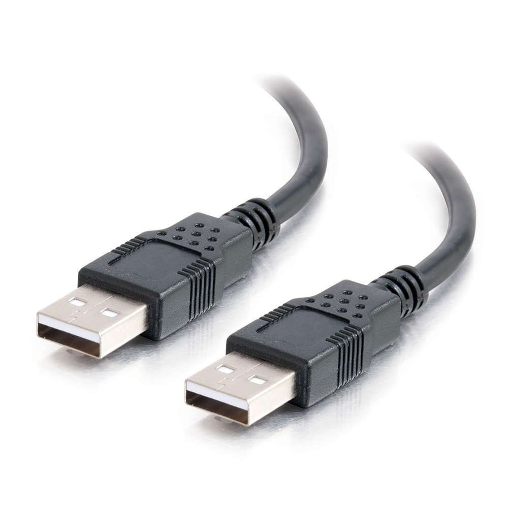 C2G 6.6ft USB Cable - USB A to USB A Cable - USB 2.0 - Black - M/M