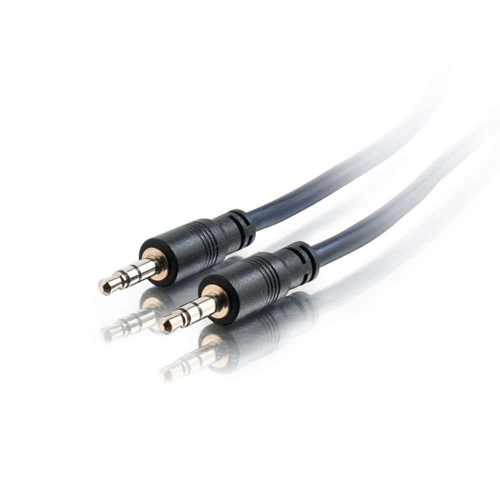 C2G 35ft Plenum-Rated 3.5mm Stereo Audio Cable with Low Profile Connectors