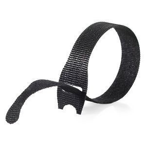 Velcro174 Brand One-Wrap174 Hook And Loop Thin Tie, Width 0.50 In., Length 8.00 In., Black