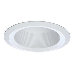 Cooper Halo 6 In. Baffle Trim, Full Cone, Self-Flange, White Baffle/Trim