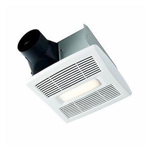 Broan-Nutone InVent8482 Series Ventilation Fan/Light, FoldAway8482 Mounting Ears, TrueSeal Damper Technology, 80 CFM, 0.8 Sones, Led