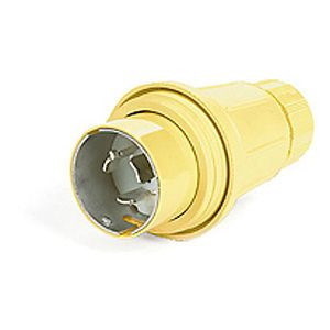 Molex Watertight Plug, Paracril Ozo Rubber, 50 A, 480 V, 3-Pole, 4-Wire, Yellow