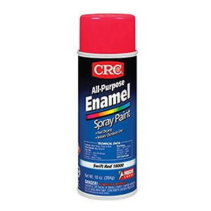 CRC Industries Enamel Spray Paints, Swift Red, 16 Oz.