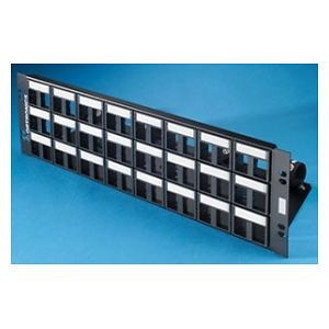 Ortronics TracJack174 Patch Panel Kit, 48-Port, Black