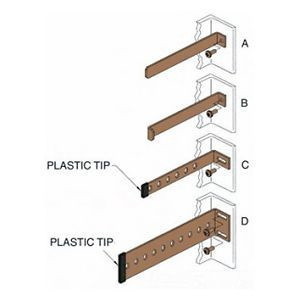 Amphenol Network Solutions Cable Tie Bracket Assembly, Length 8.00 In., Powder Coat Gray