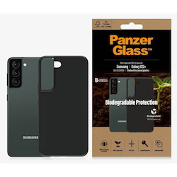PanzerGlass Samsung Galaxy S22+ Biodegradable Case - Black (0375), Compatible With Wireless Charging, Bio-Based Plastic Material, 100 % Compostable