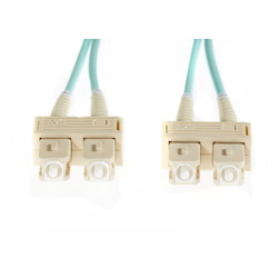 4Cabling 3M SC-SC Om4 Multimode Fibre Optic Cable: 3MM Oversleeving | Aqua