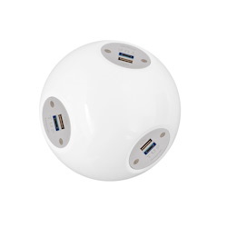 Elsafe Oe Elsafe: Pluto 3 X Tuf With 2000MM Lead With 10A Three Pin Plug - White/Silver