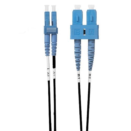 4Cabling 2M LC-SC Os1 / Os2 Singlemode Fibre Optic Cable: Black