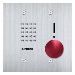 Aiphone *SpOrd* Aiphone Is Series Audio Sub Station, Emergency Button, 2-Gang, Flush Mount