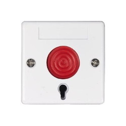 Generic Single Button Emergency Switch , Metallic, Key Resettable