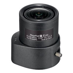 Hanwha Wisenet 1/2.8" CS-mount Auto Iris Megapixel Lens, F1.2 P-Iris, 2.8-9MM