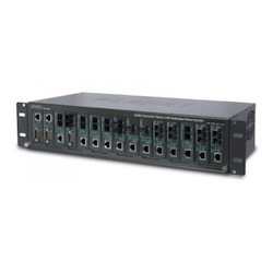 Planet Media Converter Chassis With Redundant Power Option, 15 Slot, 19 Inch