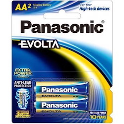 Panasonic Lr6eg/2B Evolta Aa 2 Pack Batteries Alkaline For Current-Hungry Devices