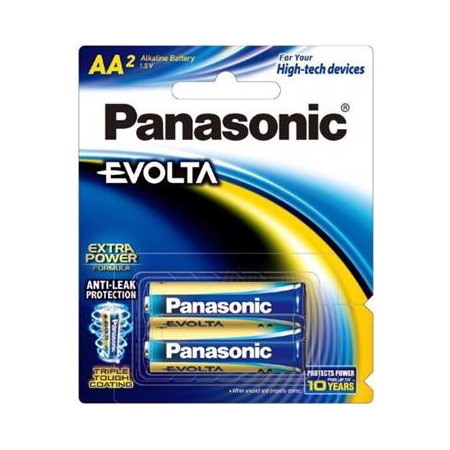 Panasonic Lr6eg/2B Evolta Aa 2 Pack Batteries Alkaline For Current-Hungry Devices