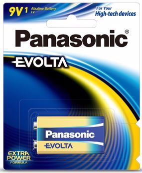 Panasonic 6Lr61eg/1B Long-Lasting 9V 1 Pack Evolta Alkaline Premium Battery 9 Volt 1 Pack No1 Longest Lasting.