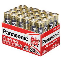Panasonic LR03T/24V Aaa 24PCS Alkaline 1.5V Bulk Value Pack Alkaline-Zinc 20 Longer Lasting Protects Power For Upto 10 Years