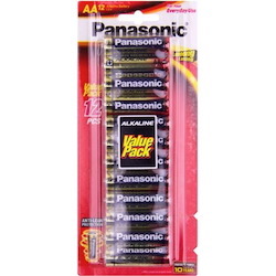 Panasonic LR6T/12B Alkaline Powerful Batteries Aa 12 Value Pack Mercury Free And Leak Resistant - Best Value For Money