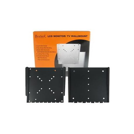 Brateck LCD-WMB201L Mounting Bracket for Flat Panel Display - Black