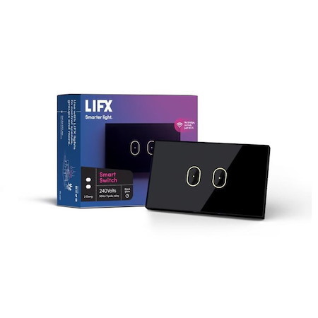 Lifx Black 2-Button In-Wall Wi-Fi Controlled Smart Switch