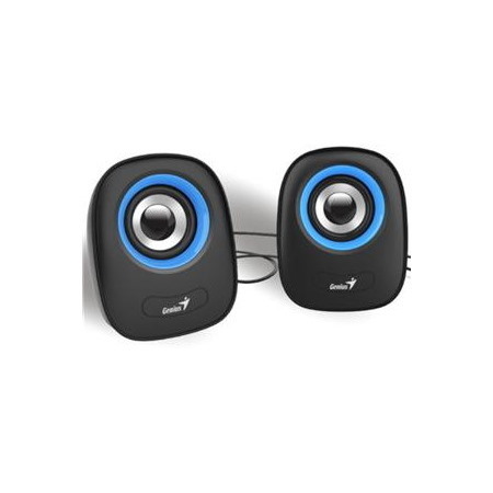 Genius SP-Q160 Black Usb Powered Mini Speakers - Black/Blue