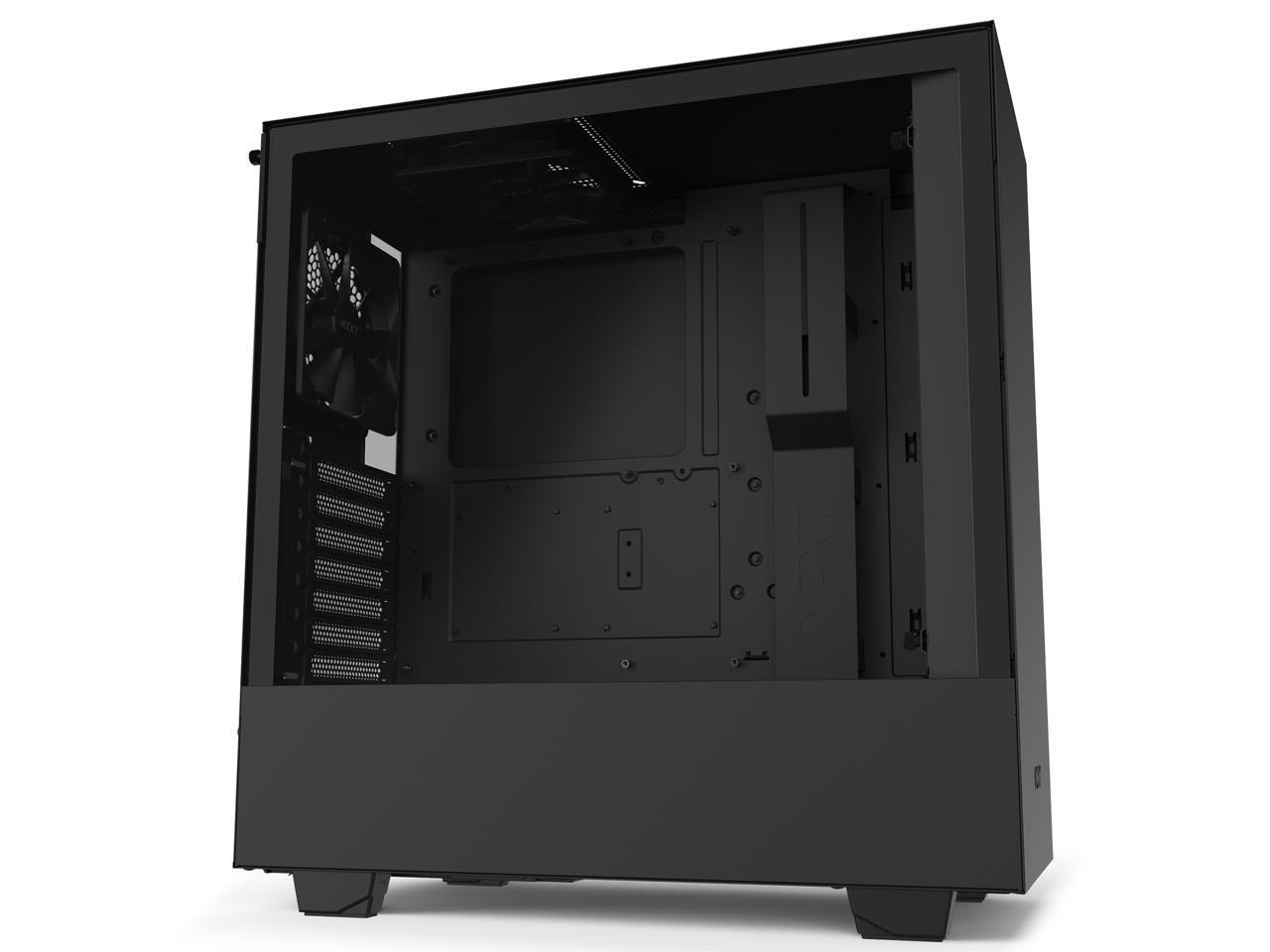 NZXT H510 - Compact Atx Mid-Tower PC Gaming Case - Front I/O Usb Type-C Port - Tempered Glass Side Panel - Cable Management System - Water-Cooling Ready - Steel Construction - Black