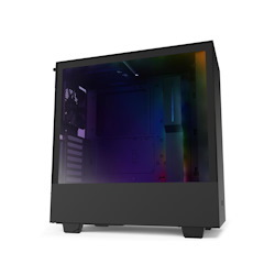 NZXT H510i - Compact Atx Mid-Tower PC Gaming Case - Front I/O Usb Type-C Port - Vertical Gpu Mount - Tempered Glass Side Panel - Integrated RGB Lighting - Water-Cooling Ready - Black