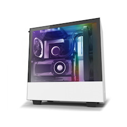 NZXT H510i - Compact Atx Mid -Tower PC Gaming Case - Front I/O Usb Type-C Port - Vertical Gpu Mount - Tempered Glass Side Panel - Integrated RGB Lighting - Water-Cooling Ready - White/Black