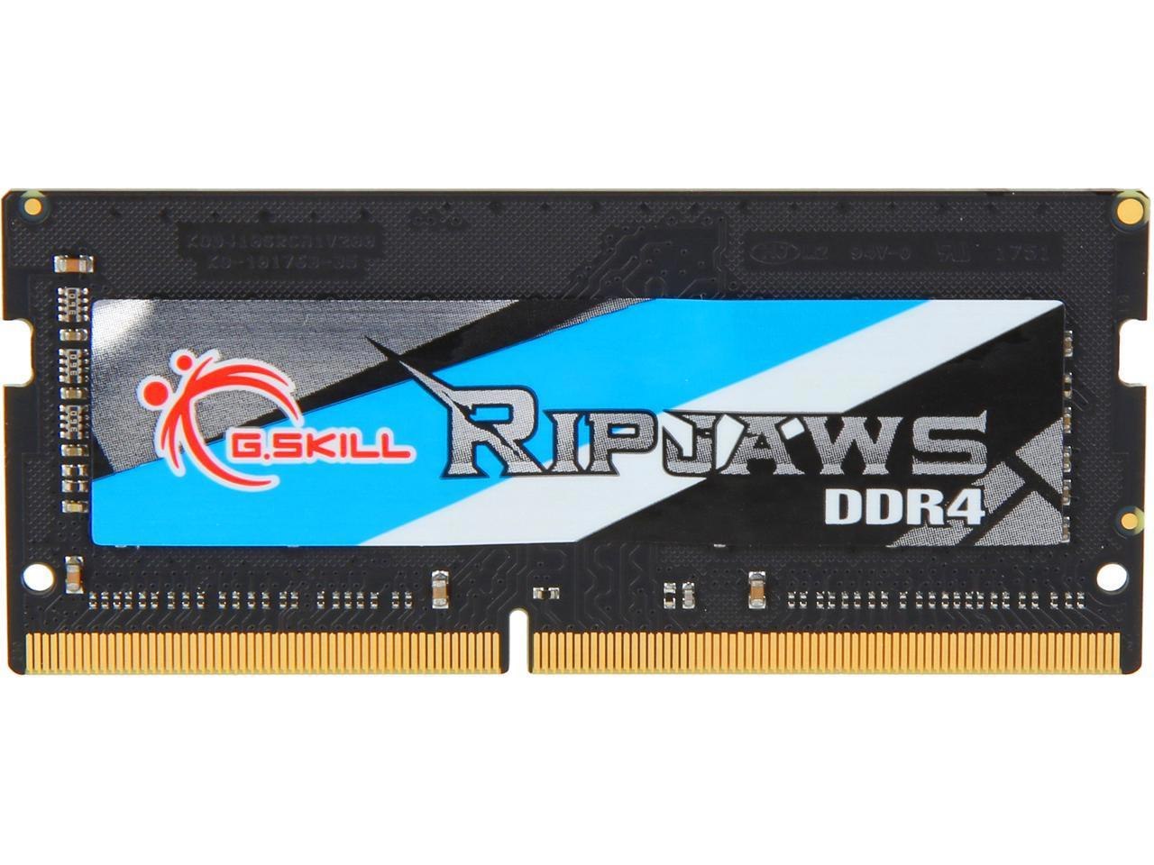 G.Skill Ripjaws So-Dimm 8GB 260-Pin DDR4 So-Dimm DDR4 3200 (PC4 25600) Laptop Memory Model F4-3200C18S-8GRS