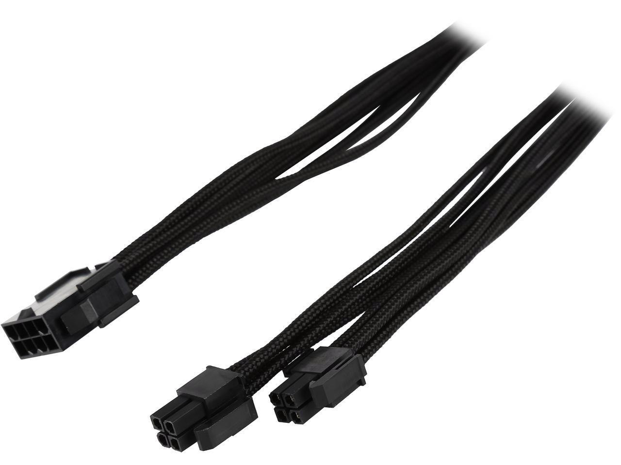 Phanteks PH-CB8P_BK 8 To 8 (4+4 )Pin M/B Premium Sleeved Extension Cable