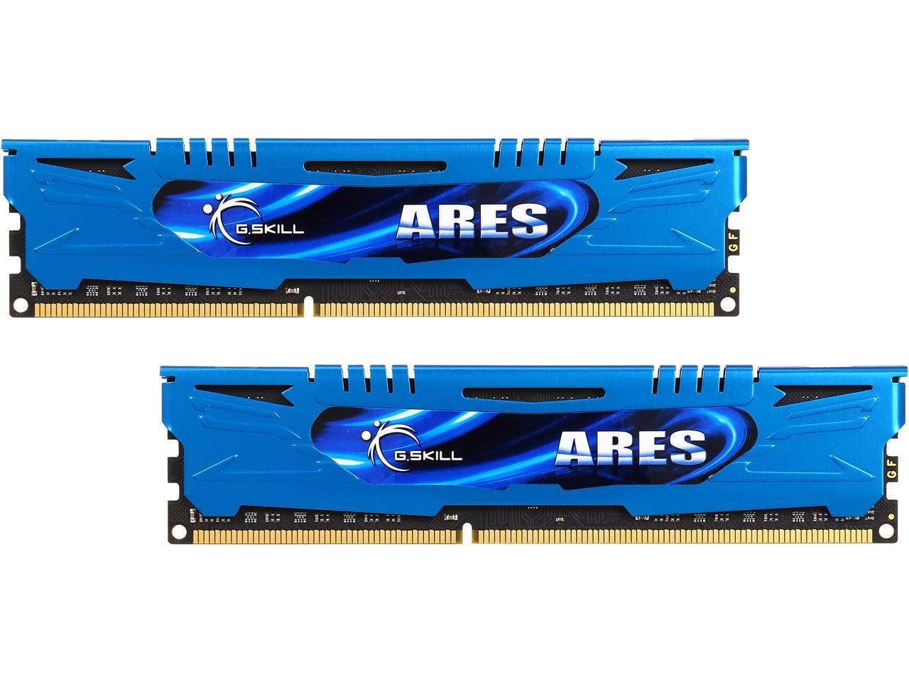 G.Skill Ares Series 16GB (2 X 8GB) 240-Pin DDR3 Sdram DDR3 1600 (PC3 12800) Intel Z87/ Z77/ Z68/ P67 Low Profile Extreme Performance Memory Model F3-1600C9d-16Gab