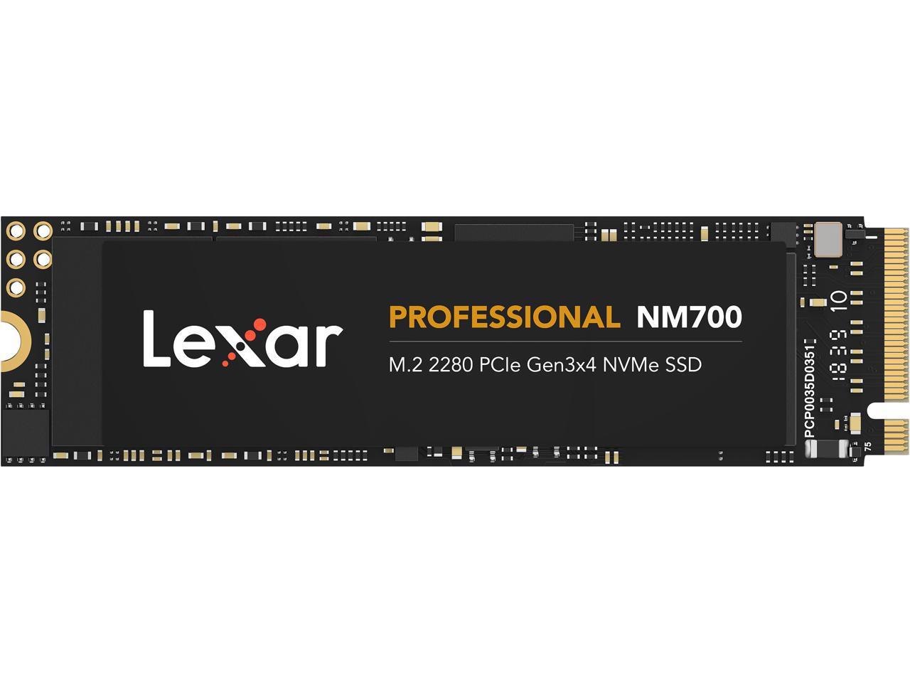 Lexar Professional NM700 M.2 2280 1TB PCIe Gen3 X4 NVMe 3D TLC Internal Solid State Drive (SSD) Lnm700-1Trbna