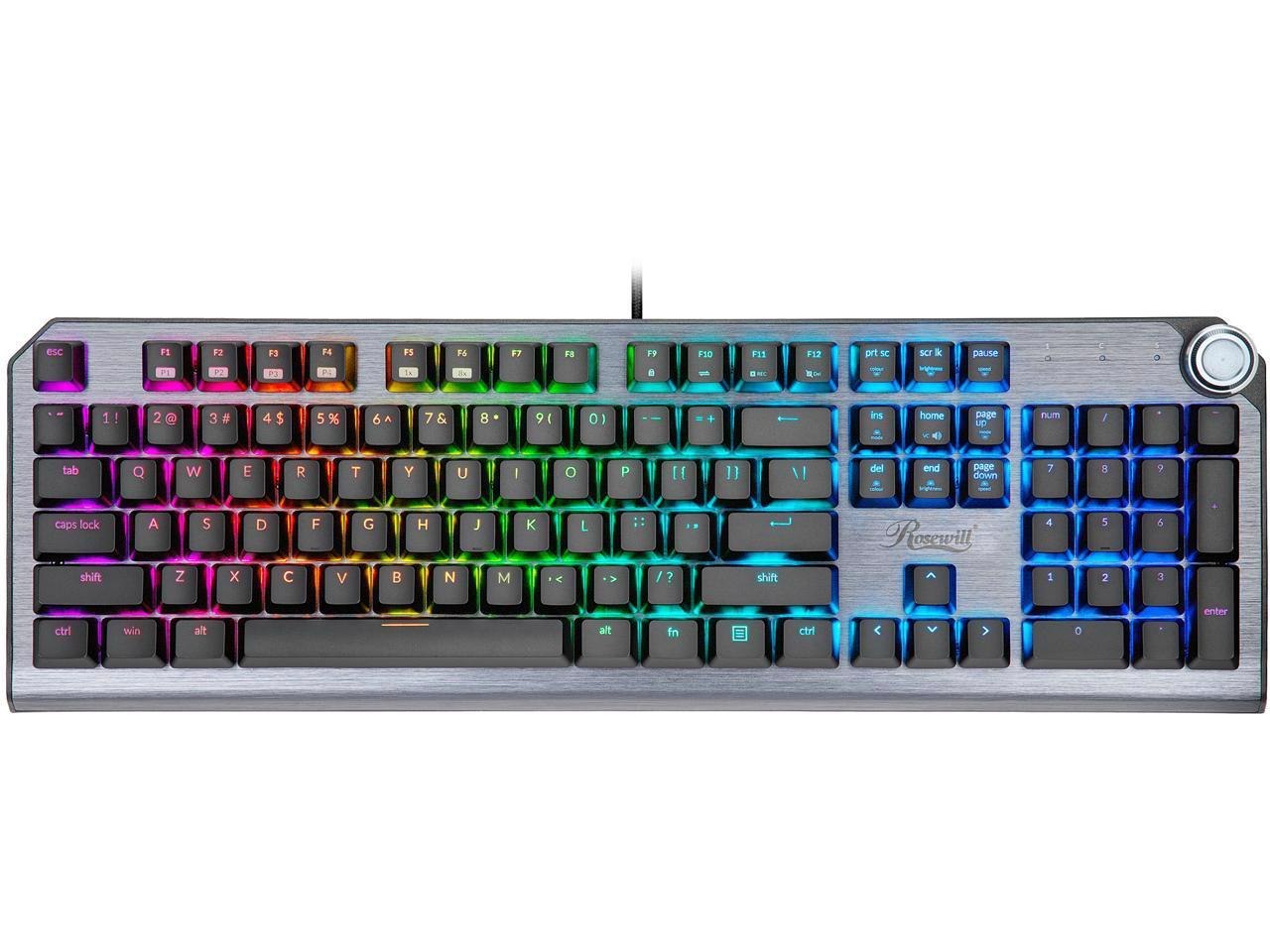 Rosewill Neon K91 RGB BR Mechanical Gaming Keyboard With Brown Switches