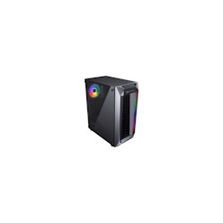Cougar MX410 Black Atx Mid Tower Powerful And Compact Mid-Tower Case With Dual RGB Strips
