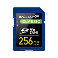 Team Group 256GB Classic SD Card U1 V10 C10 Card Read/Write Speed Up To 80/15MB/s (Tsdxc256giv1001)