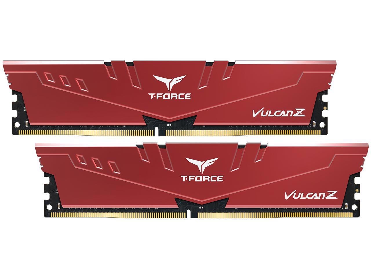 Team T-Force Vulcan Z 32GB (2 X 16GB) 288-Pin DDR4 Sdram DDR4 3600 (PC4 28800) Intel XMP 2.0 Desktop Memory Model TLZRD432G3600HC18JDC01