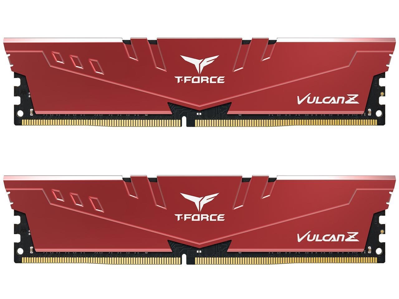 Team T-Force Vulcan Z 64GB (2 X 32GB) 288-Pin DDR4 Sdram DDR4 3600 (PC4 28800) Intel XMP 2.0 Desktop Memory Model TLZRD464G3600HC18JDC01