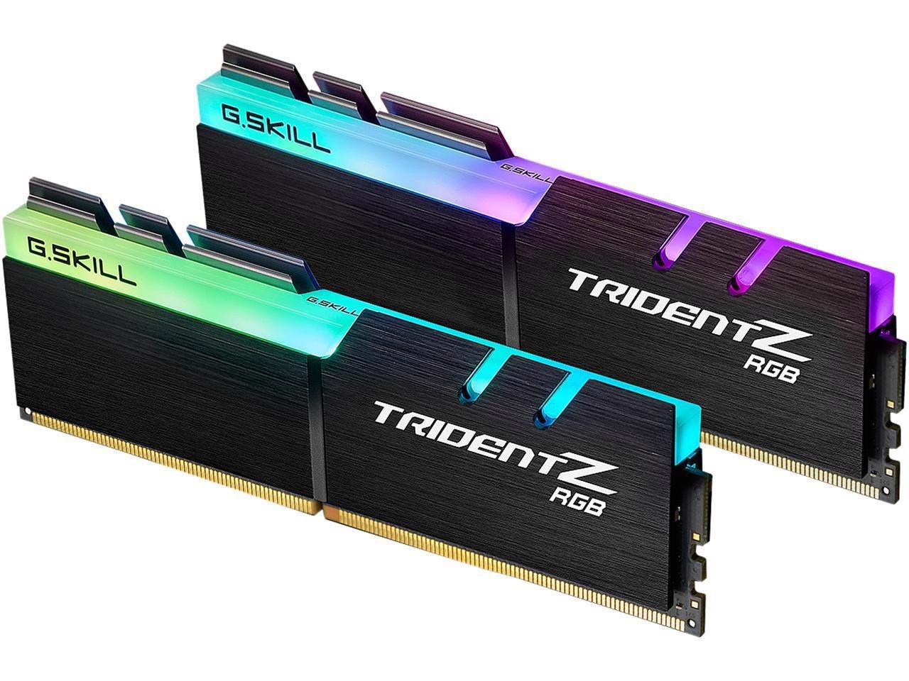 G.Skill TridentZ RGB Series 16GB (2 X 8GB) 288-Pin DDR4 Sdram DDR4 3600 (PC4 28800) Intel XMP 2.0 Desktop Memory Model F4-3600C14d-16Gtzra