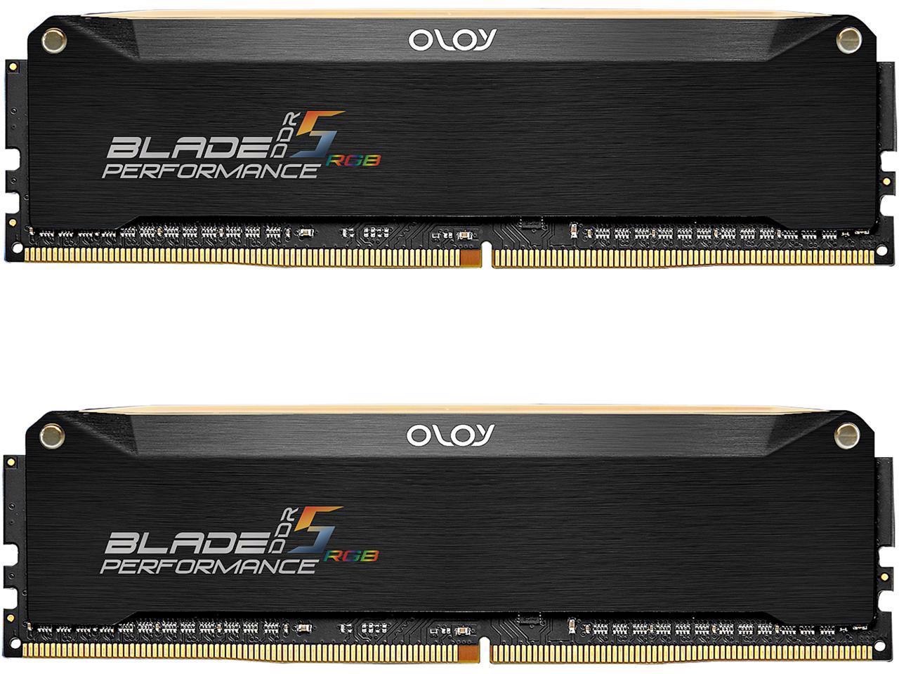OLOy Blade RGB 32GB (2 X 16GB) 288-Pin DDR5 Sdram DDR5 5200 (PC5 41600) Intel XMP 3.0 Desktop Memory Model Nd5u1652361brkde