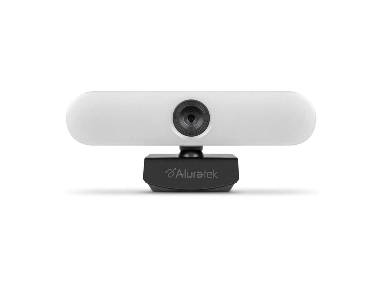 Aleratec Aluratek 4K HD Ring Light Usb-C/Usb-A Webcam w/Dual Stereo Mics